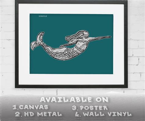 Norfolk Virginia Mermaid on Canvas Poster Sticker Decal Metal | Etsy