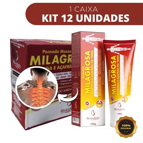 Kit 12 Pomada Massageadora Milagrosa Bio Instinto 150g Shopee