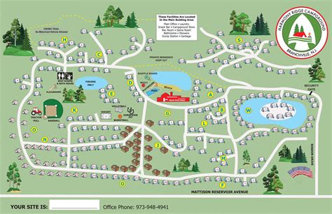 Campground Map Harmony Ridge Campground