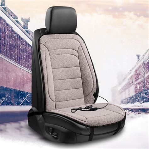 12v Car Seat Heater Plush Electric Heated Cushion For Car Styling Grey Ebay