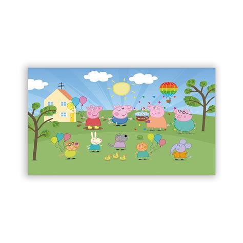 Painel Retangular Peppa Pig Sublimado 3D Sublistamps Sublimação