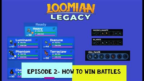 How To Win Battles In Loomian Legacy Pvpers Ep 2 Youtube