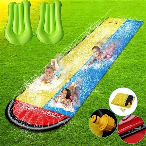 Tapis De Glisse Eau Adulte Enfant Toboggan Aquatique Jardin Gonflable