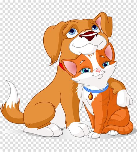 Free Download Two Brown And White Dog And Orange And White Cat Dog