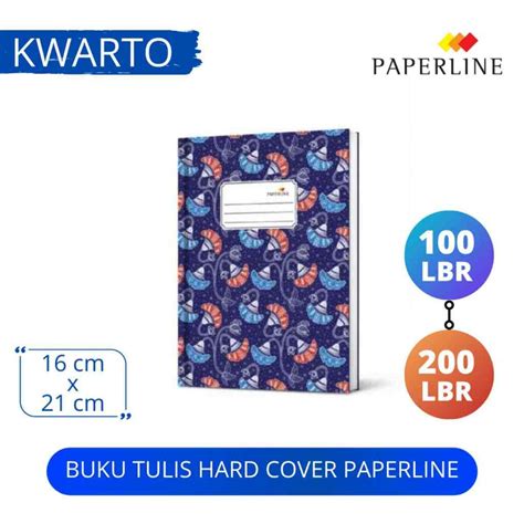 Jual Paperline Buku Hard Cover Kwarto Qwarto 200 Lembar Buku