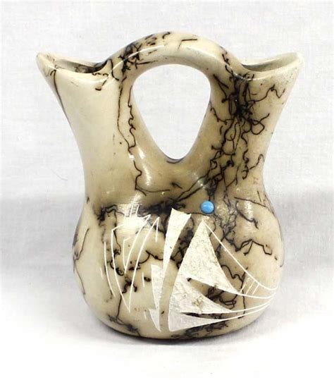 Navajo Horse Hair Ceramic Pottery Wedding Vase