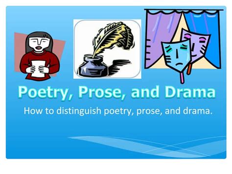 English Literature Poetry Prose Drama Ppt