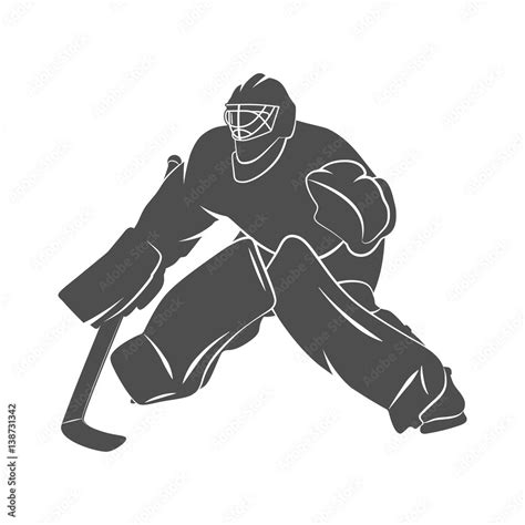 Player Hockey Goalie Stock Vector Adobe Stock