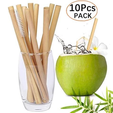 Bamboo Drinking Straws Reusable Eco Friendly Party Reusable Straws