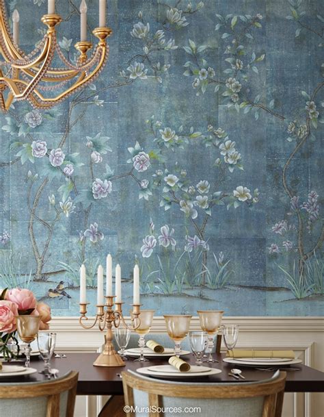 Breathtaking Chinoiserie Wallpaper Blue In Dining Room You Won T Be