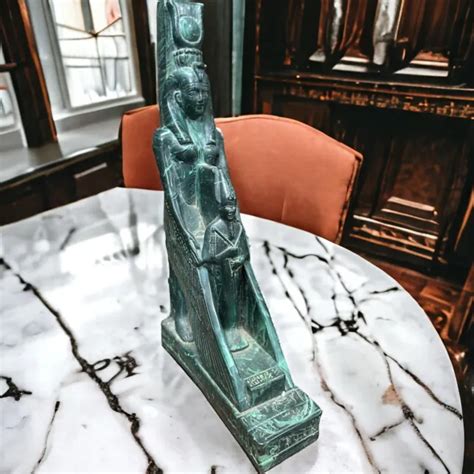 Rare Ancient Egyptian Antiques Statue Goddess Isis Winged Protect God