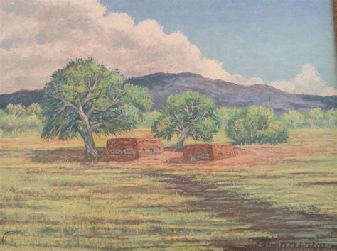 ALBUQUERQUE NEW MEXICO ARTIST JOHN REYNOLDS SANDIA PUEBLO LANDSCAPE OIL ...