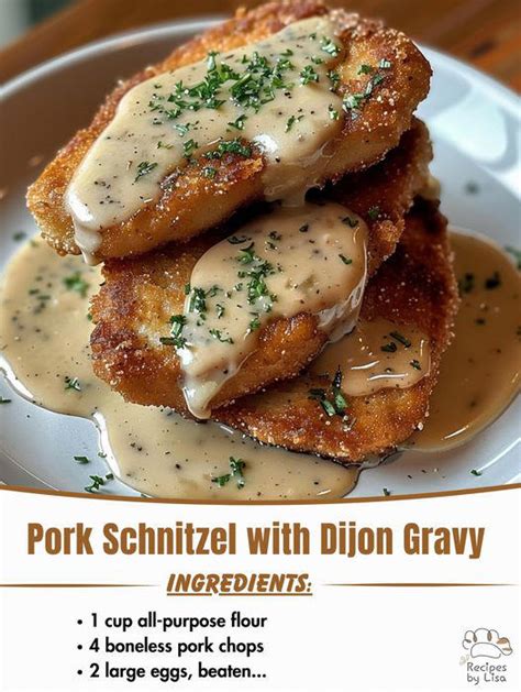 Best Homemade Pork Schnitzel Recipe With Tangy Dijon Gravy Ready In