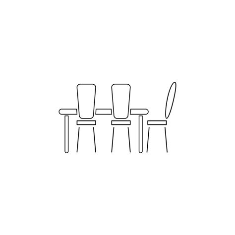 Table And Chairs Vector Icon Illustration Vector Art At Vecteezy