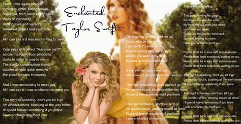 Taylor Swift Enchanted lyrics by Sapphire-Arkenstone on DeviantArt