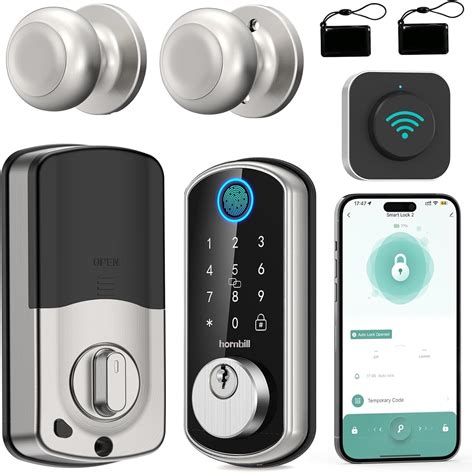 Hornbill Smart Wifi Door Lock Set Keyless Entry Door Lock Deadbolt