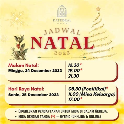 Jadwal Pengakuan Dosa Misa Natal 2023 Dan Misa Tahun Baru 2023 Di