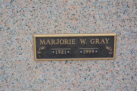 Marjorie Wyman Gray 1921 1999 Mémorial Find a Grave