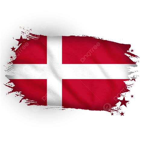 Denmark Shining Flag With Watercolor Brush Flag World Cup 2022