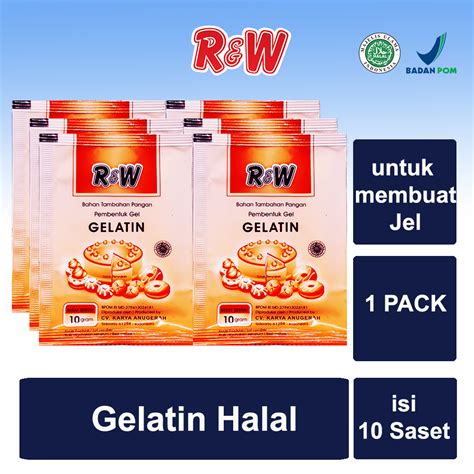 Gelatin Powder Halal Rajawali R W Rw Gr Gel Forming Pack Shopee