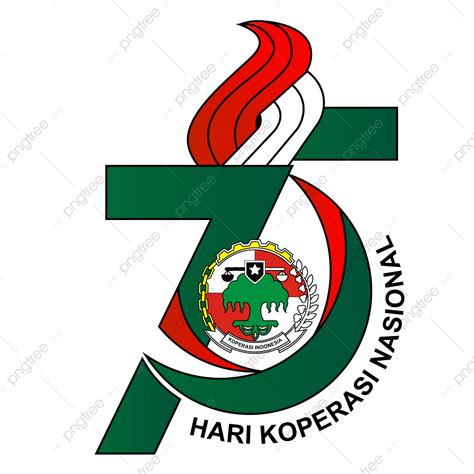 Logo Resmi Hari Koperasi Indonesia Ke 75 2022 Png Vettore Sfondo