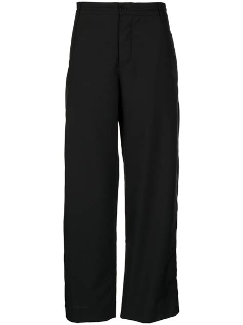 Buy THE ROW Kenzai Straight Leg Trousers Black At 29 Off Editorialist