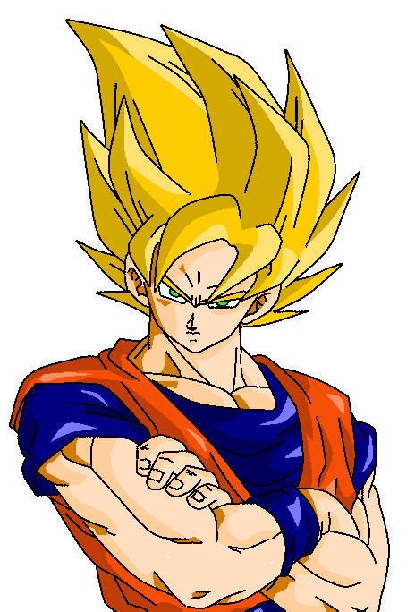 Super Saiyan Goku Coloured By Duskoy On Deviantart