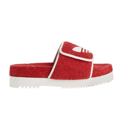 Buy Adidas X Gucci Gg Platform Sandal Red Cotton Sponge 702412