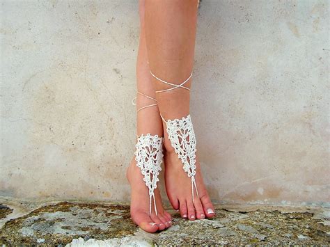 Barefoot Sandals Barefoot Sandles Jewelry For The Foot Ivory Crochet