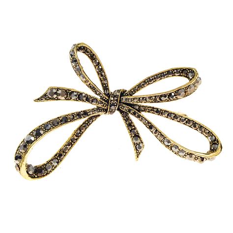 CINDY XIANG Vintage Rhinestone Bowknot Brooches For Women 2 Colors