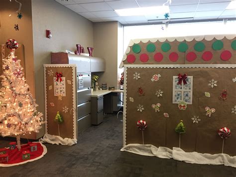 Cubicle Christmas Decoration Gingerbread House Christmas Cubicle