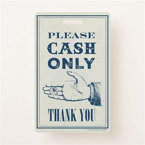 Charming Cash Only Sign For Your Cafe