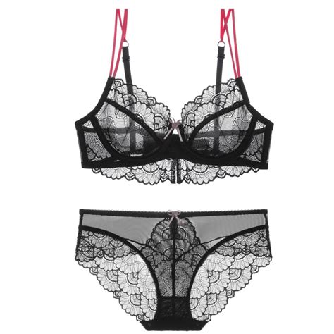 Sentmoon Lingerie For Women Thin Sponge Transparent Bra With Large Chest And Small Lace Women S