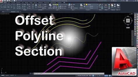 Lisp For Autocad Offset Polyline Section Youtube