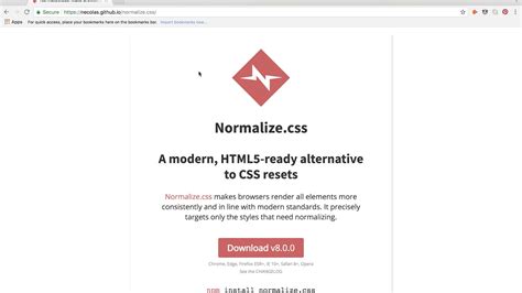 Adding Css Normalize Youtube