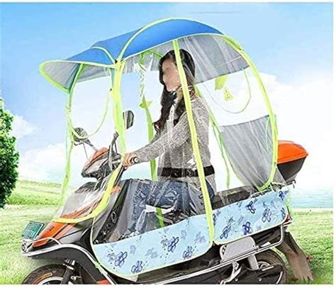 Dcz Fully Enclosed Uv Resistant Protection Electric Motorcycle Umbrella Canopy Awning Universal