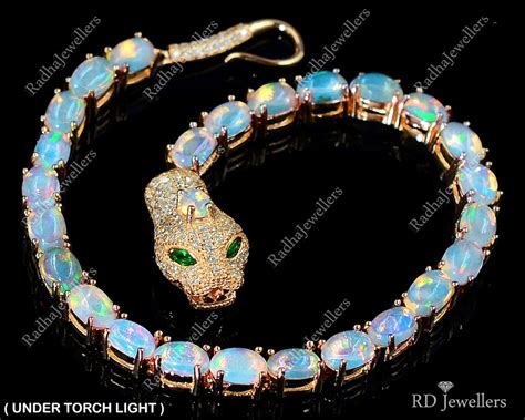 Natural Ethiopian Fire Opal Bracelet Sterling Silver Cobra Tennis