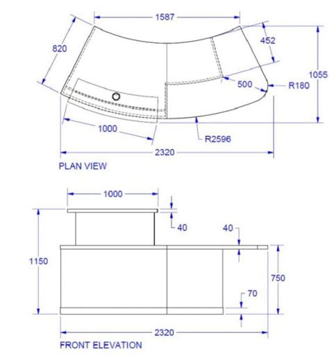 Curved Reception Desk Evo Class Left Hand Access Office Reality