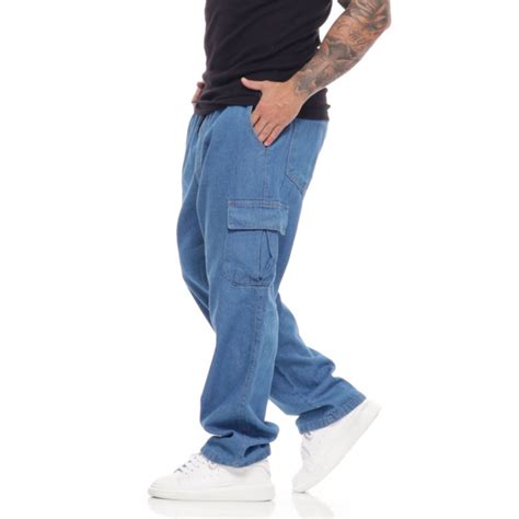 Calça Cargo Masculina Skatista Modelo Larga Com Bolso Lateral Varias