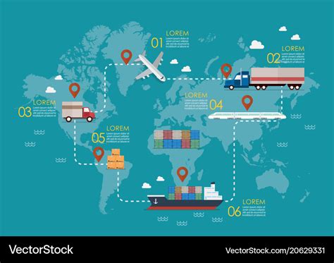 Global Logistics Network Royalty Free Vector Image