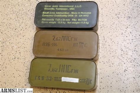 ARMSLIST - For Sale: Russian Surplus ammo 7.62x39 and 7.62x54 Spam Cans