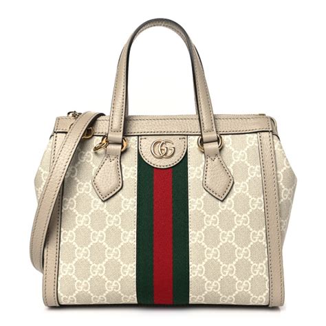 Gucci Gg Supreme Monogram Textured Dollar Calfskin Web Small Ophidia