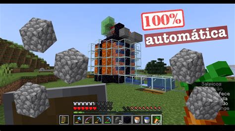 Como Fazer A Melhor Farm De Pedra 100 Automática 20 100 Minecraft