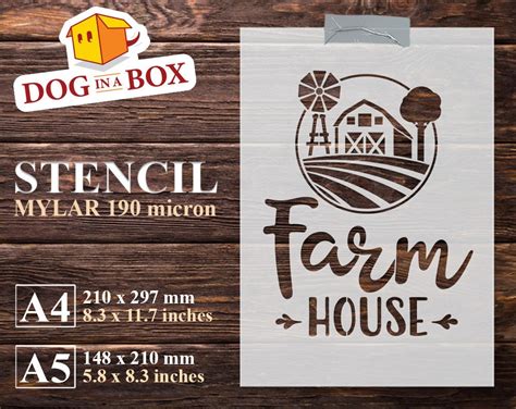 Farm House Stencil Farm Stencil Farm Stencil For Painting Etsy