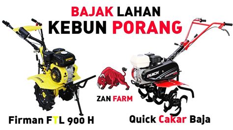 Kebun Porang Bajak Tanah Pakai Traktor Quick Cakar Baja Vs Firman