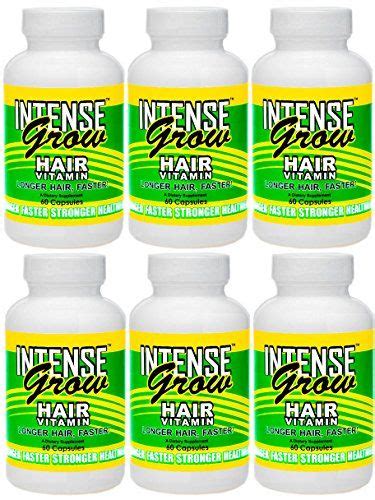 Intense Grow Hair Vitamins For Faster Hair Growth Month Supply