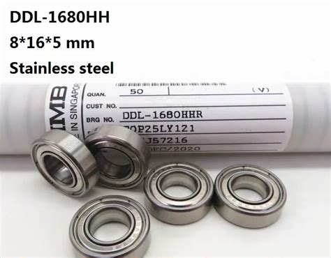 10pcs 50pcs Original NMB Stainless Steel Bearing DDL 1680HH 8 16 5 Mm