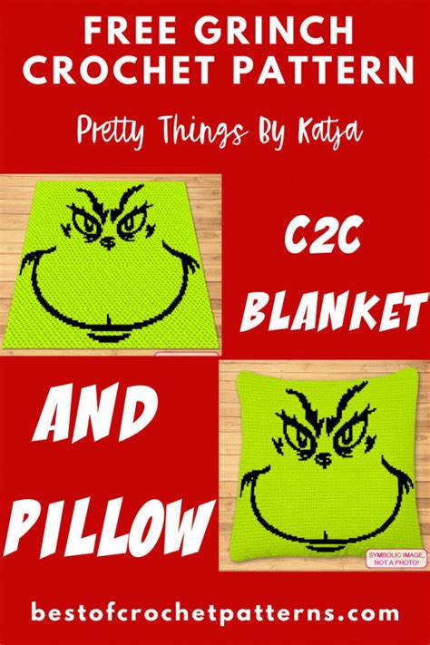 Free Christmas Crochet Patterns The Grinch Pattern Crochet Blanket