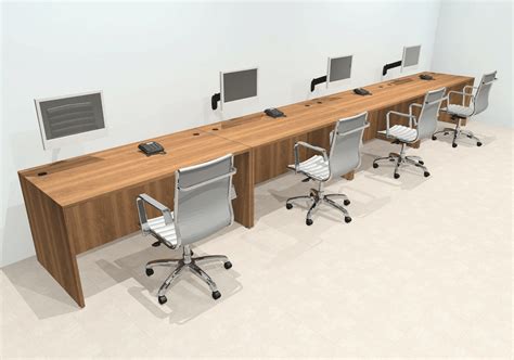 Four Person Modern Office Workstation Desk Set, #OT-SUL-SPN9 - color4office