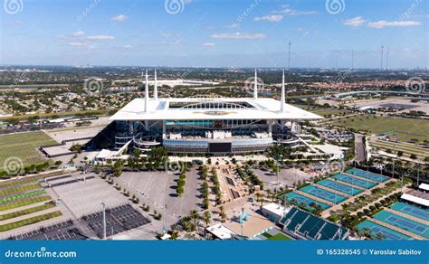 Luftsicht Drohnenfotografie Des Stadions Des Stadions Des Miami